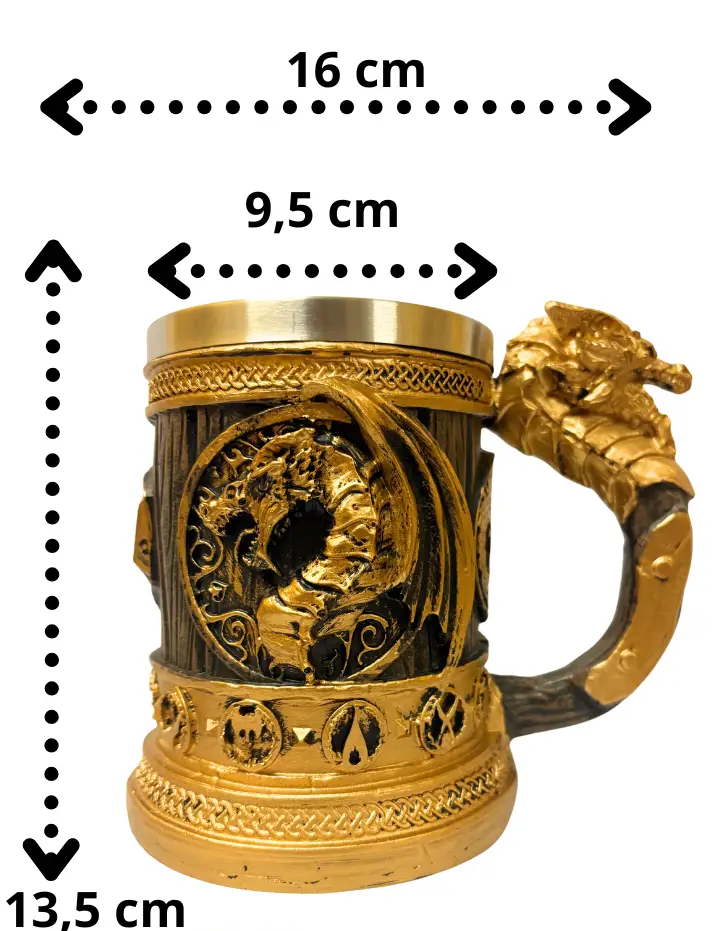 Jarra de cerveza Dragones y Mazmorras -