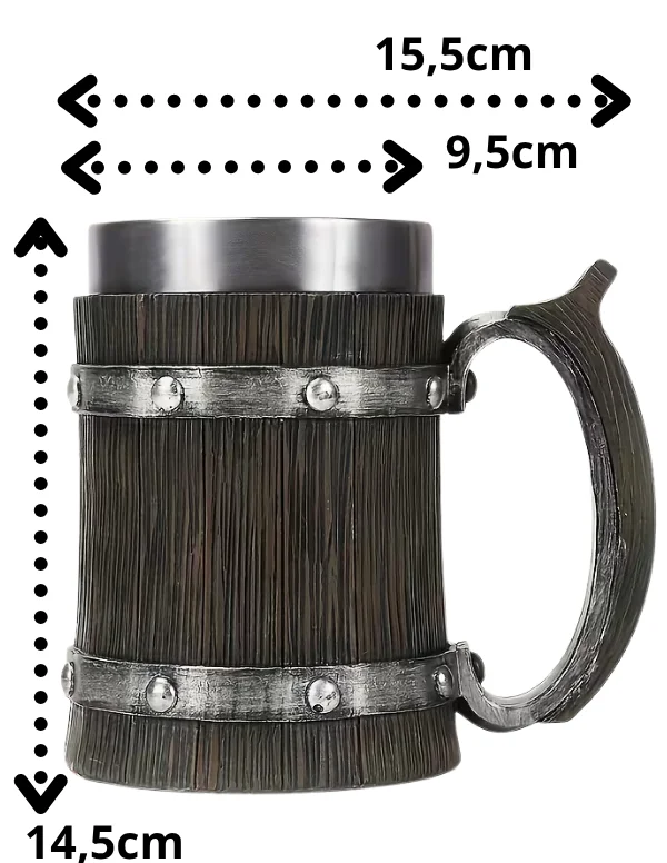 Jarra de cerveza "Roble y Hierro" 580ml