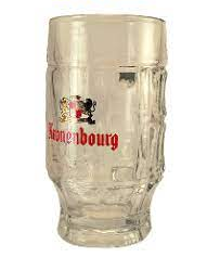 Jarra Vidrio Kronenbourg letras rojas