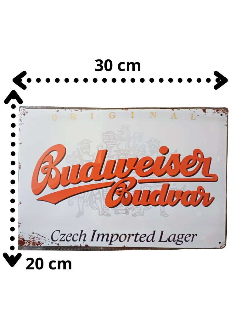 Placa de metal cerveza Budweiser Budvar