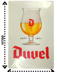 Placa metal Duvel 60 x 40 cm