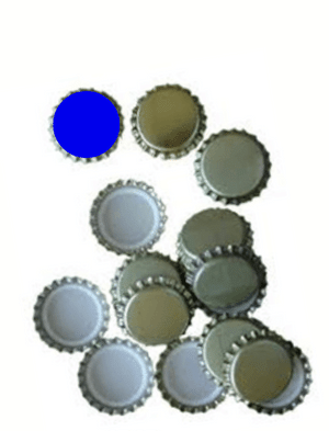 Chapas para botellas de 26 mm, 100 unidades, color azul