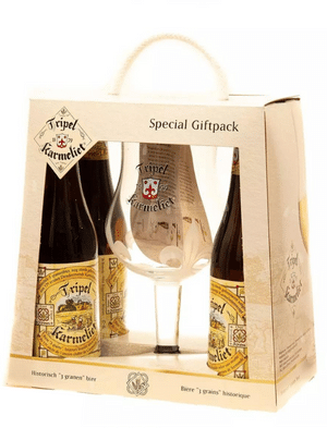 Estuche de 4 Tripel Karmeliet + copa serigrafiada