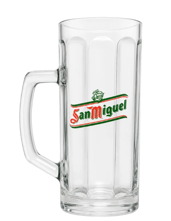 Jarra cerveza San Miguel 0,5L Facetada / Paneled Beer Mug 2002 2008