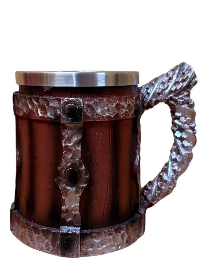 Jarra de cerveza madera y metal