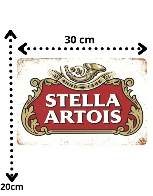 Placa cerveza Stella Artois de metal