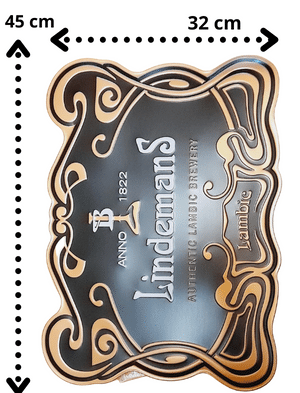 Placa metal bronce Lindemans 32 x 45 cm